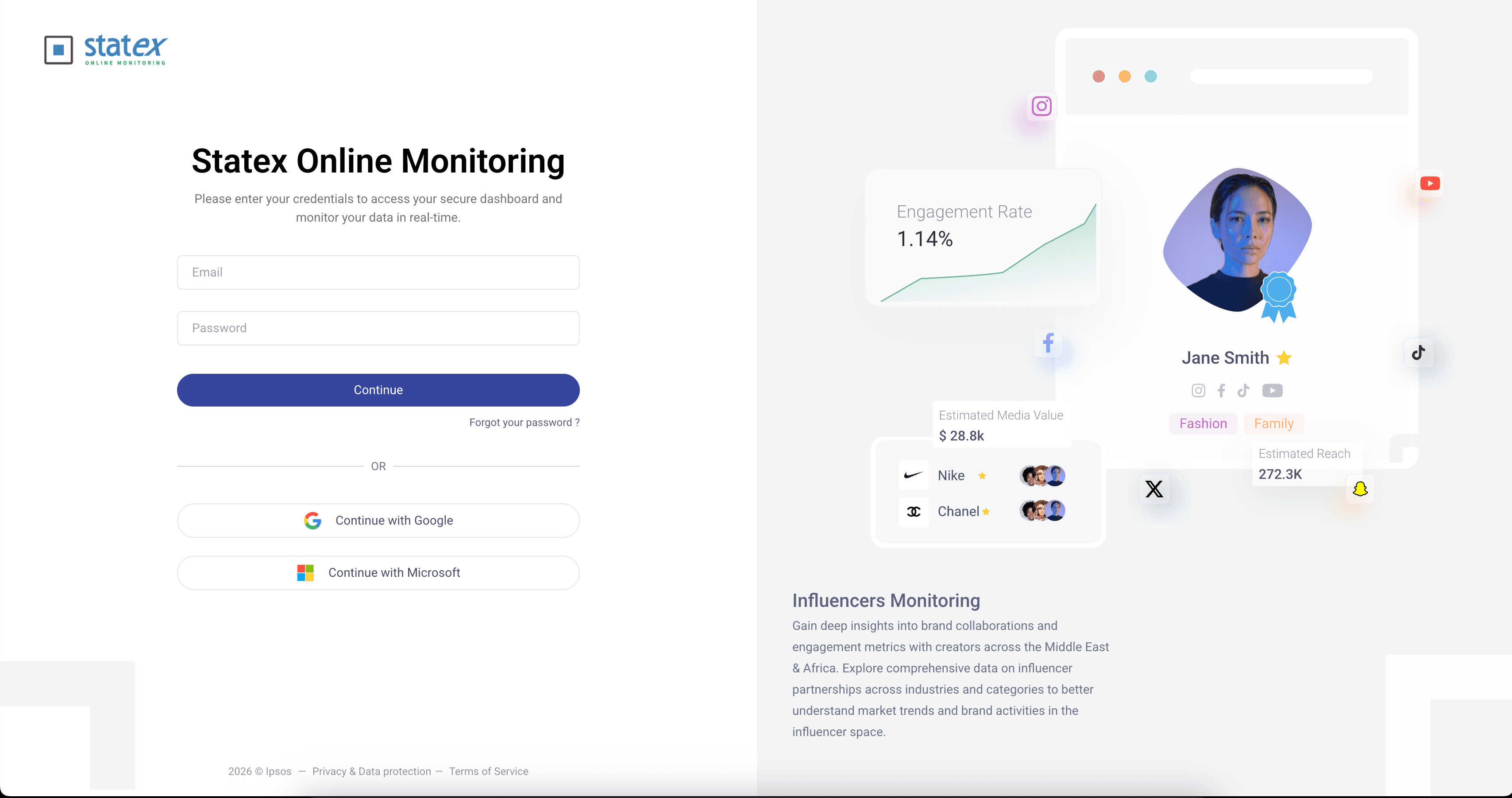Influencers / Ads Monitoring